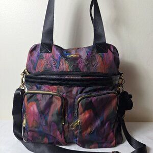KIPLING Large Marble Effect Purple Shoulder Bag
